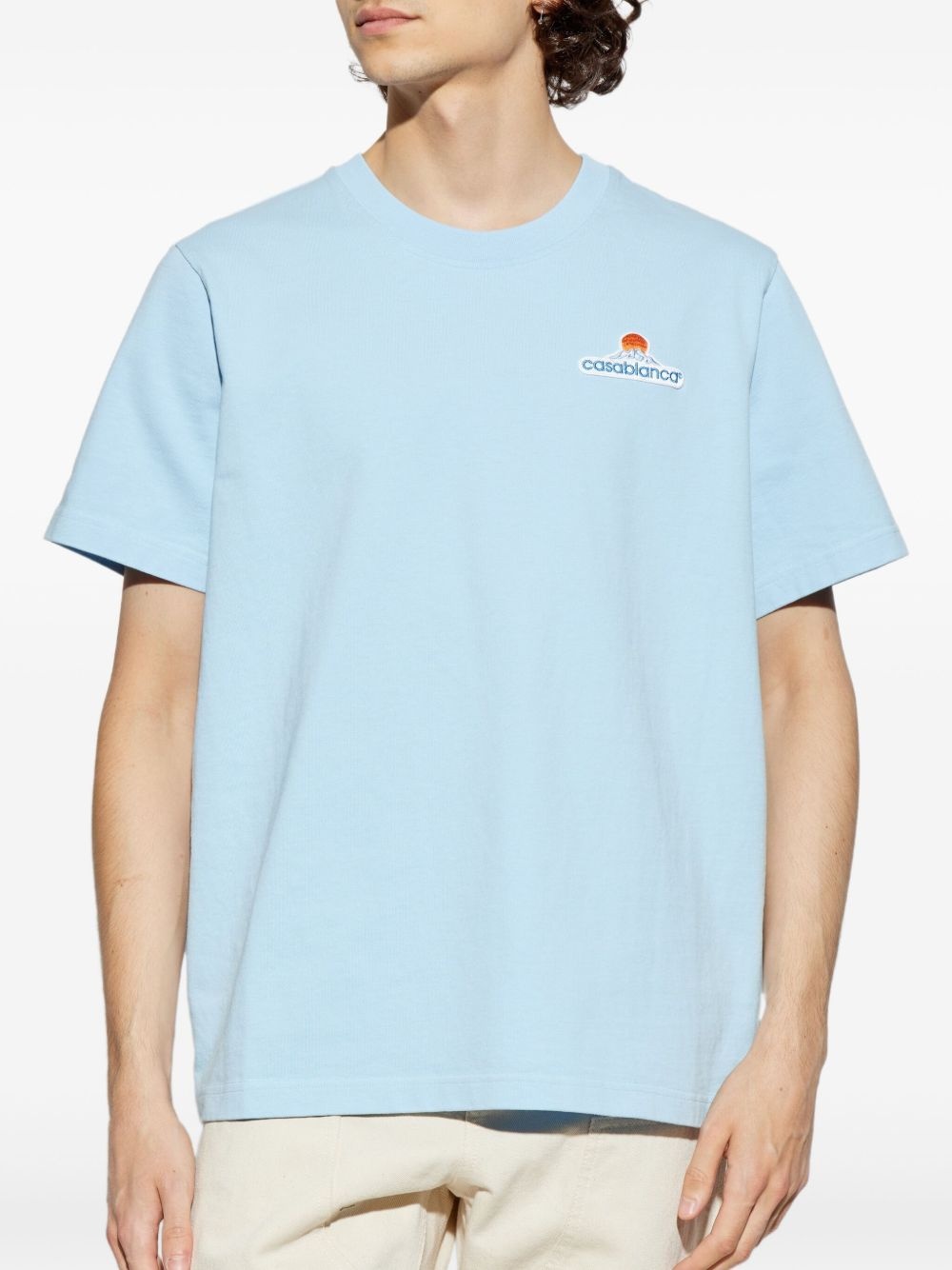 logo-embroidered t-shirt - 3