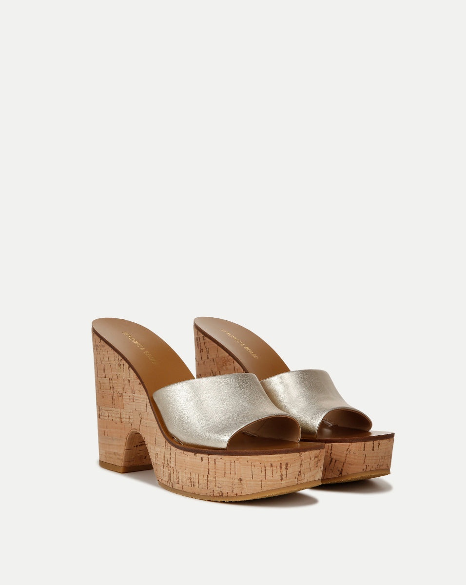 PAULITA METALLIC WEDGE SANDAL - 2