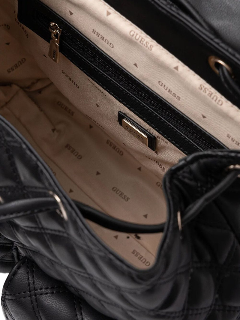 quilted-effect chain-detail backpack 4