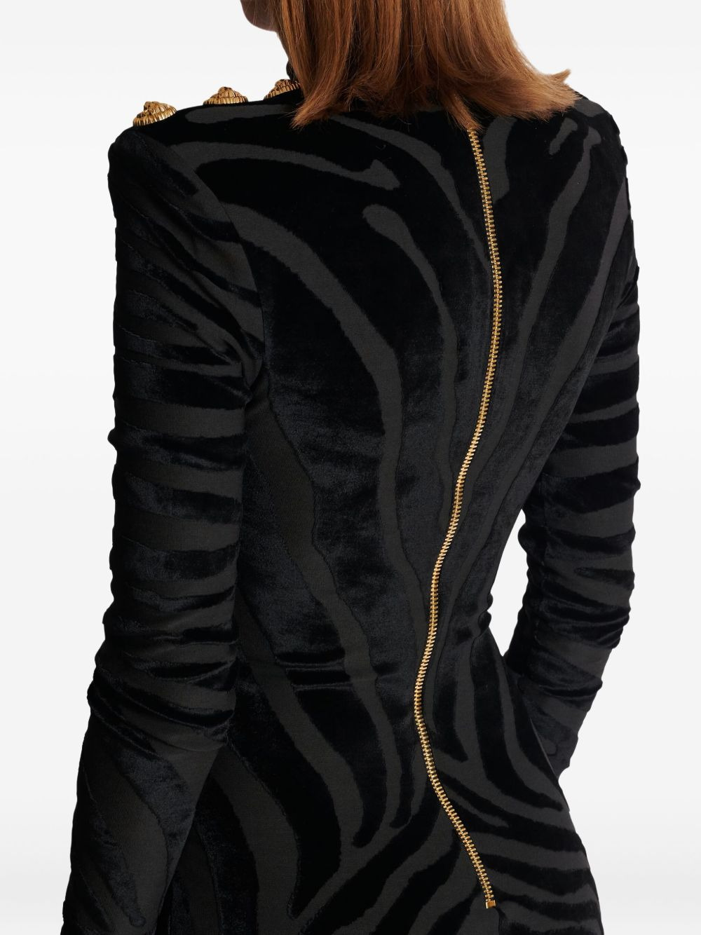 zebra-print midi dress - 5
