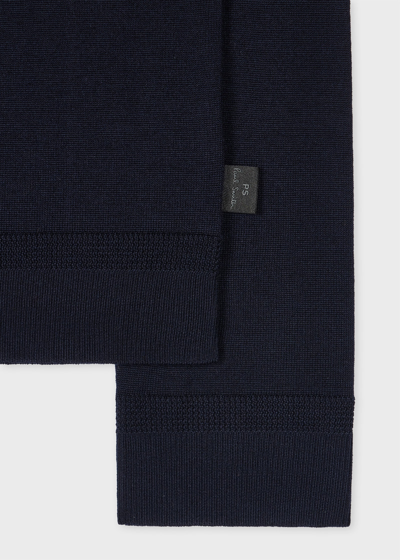 Paul Smith Navy Merino 'Palm Tree' Sweater outlook