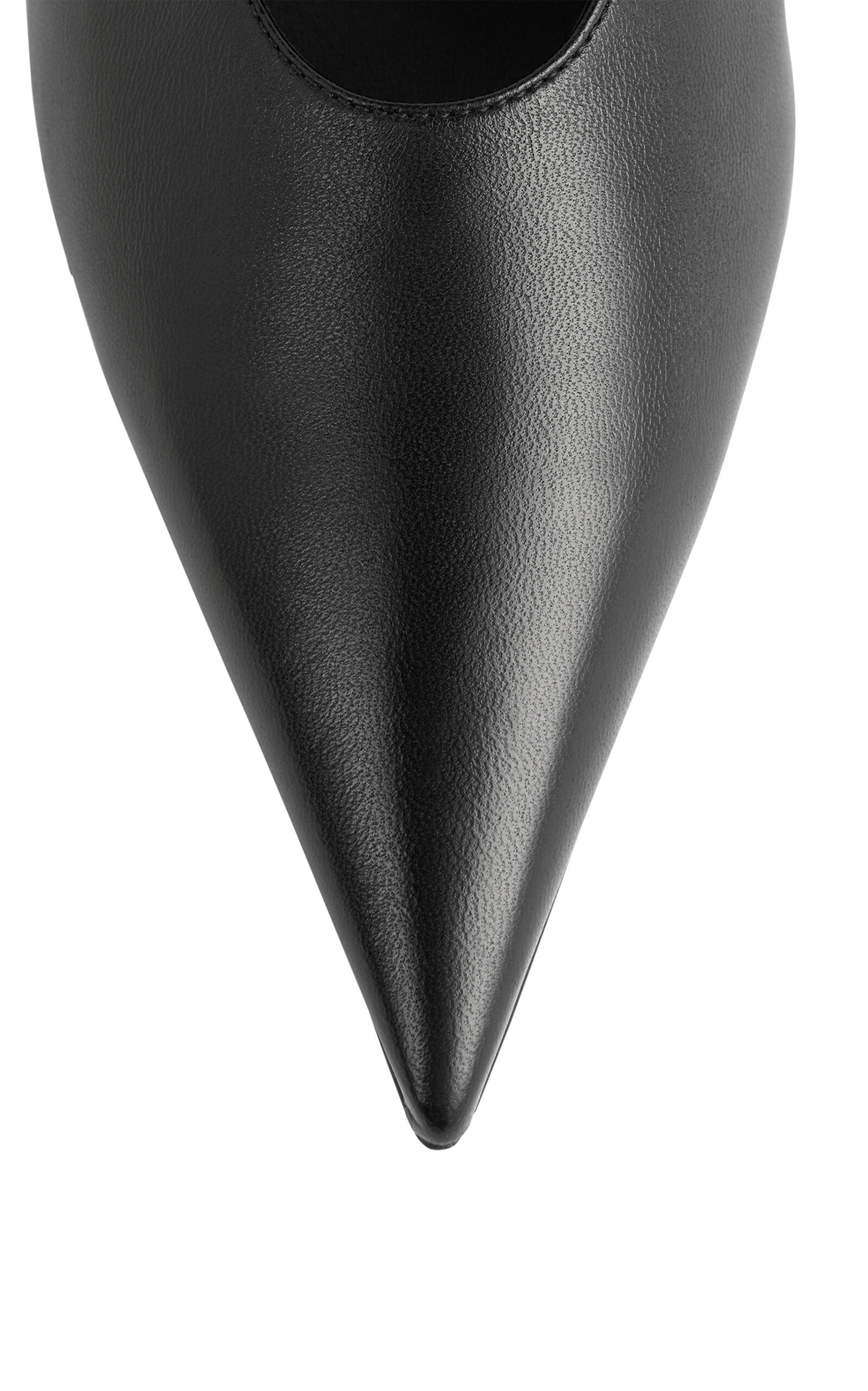 Sharp Leather Kitten-Heel Pumps black - 5