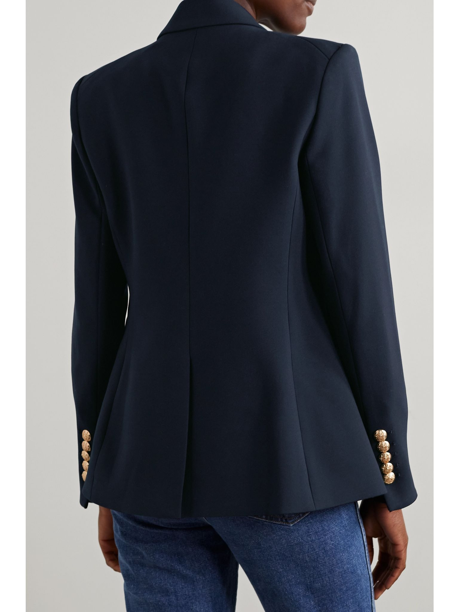 Miller Dickey double-breasted grain de poudre blazer Midnight blue - 4