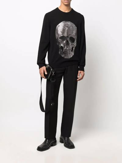 PHILIPP PLEIN Iconic Skull cashmere sweater outlook