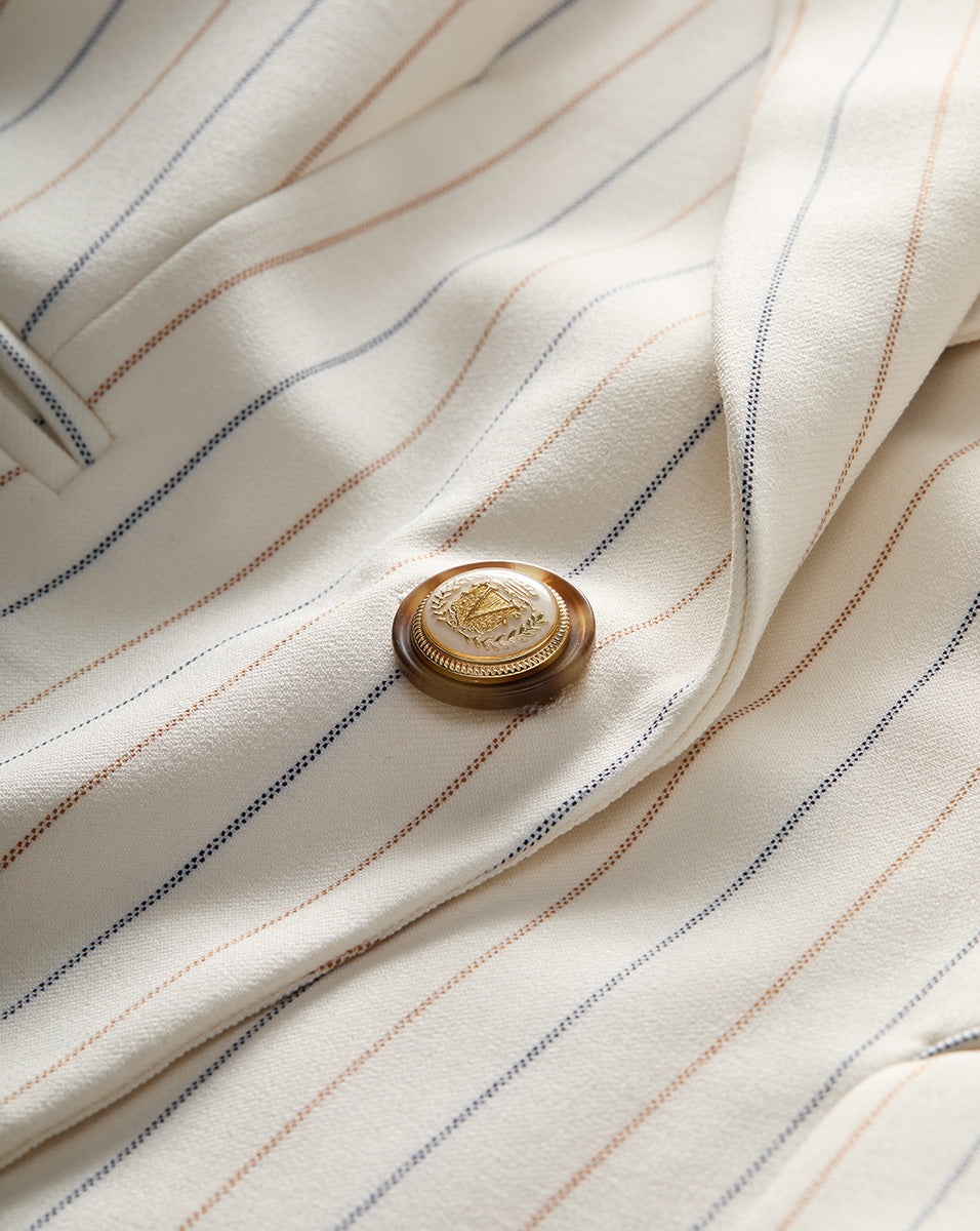 BATTISTA PINSTRIPED DICKEY JACKET - 4