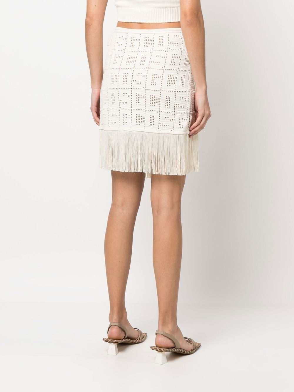 crochet-monogram mini skirt - 4