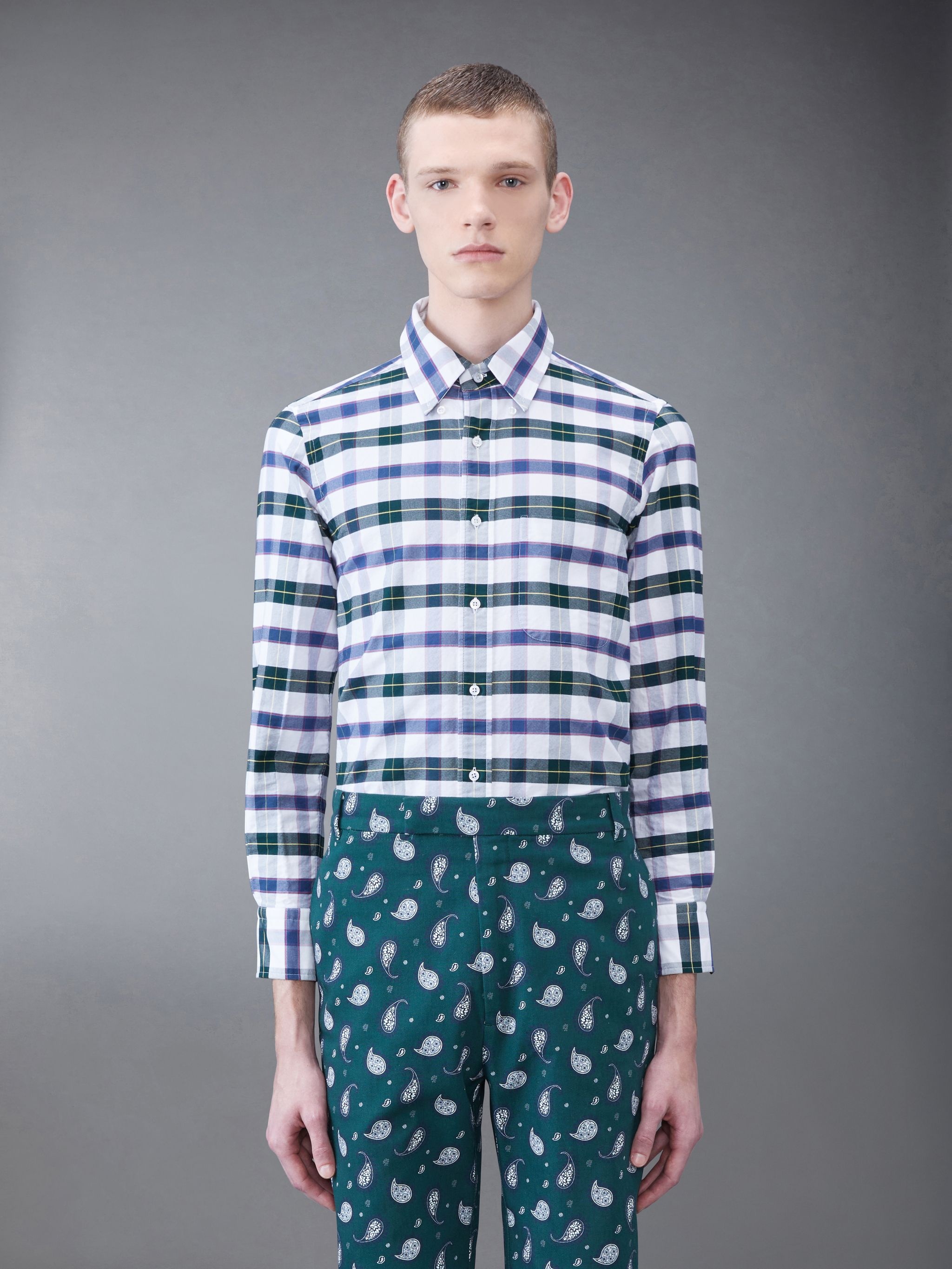 Tartan Oxford Straight Fit Shirt - 1