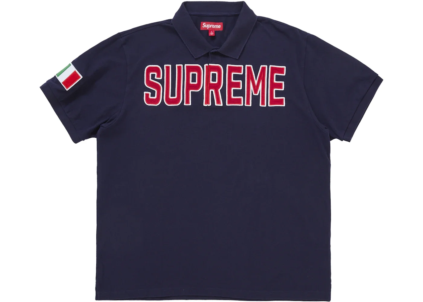 Supreme Twill Appliqué Polo Navy - 1