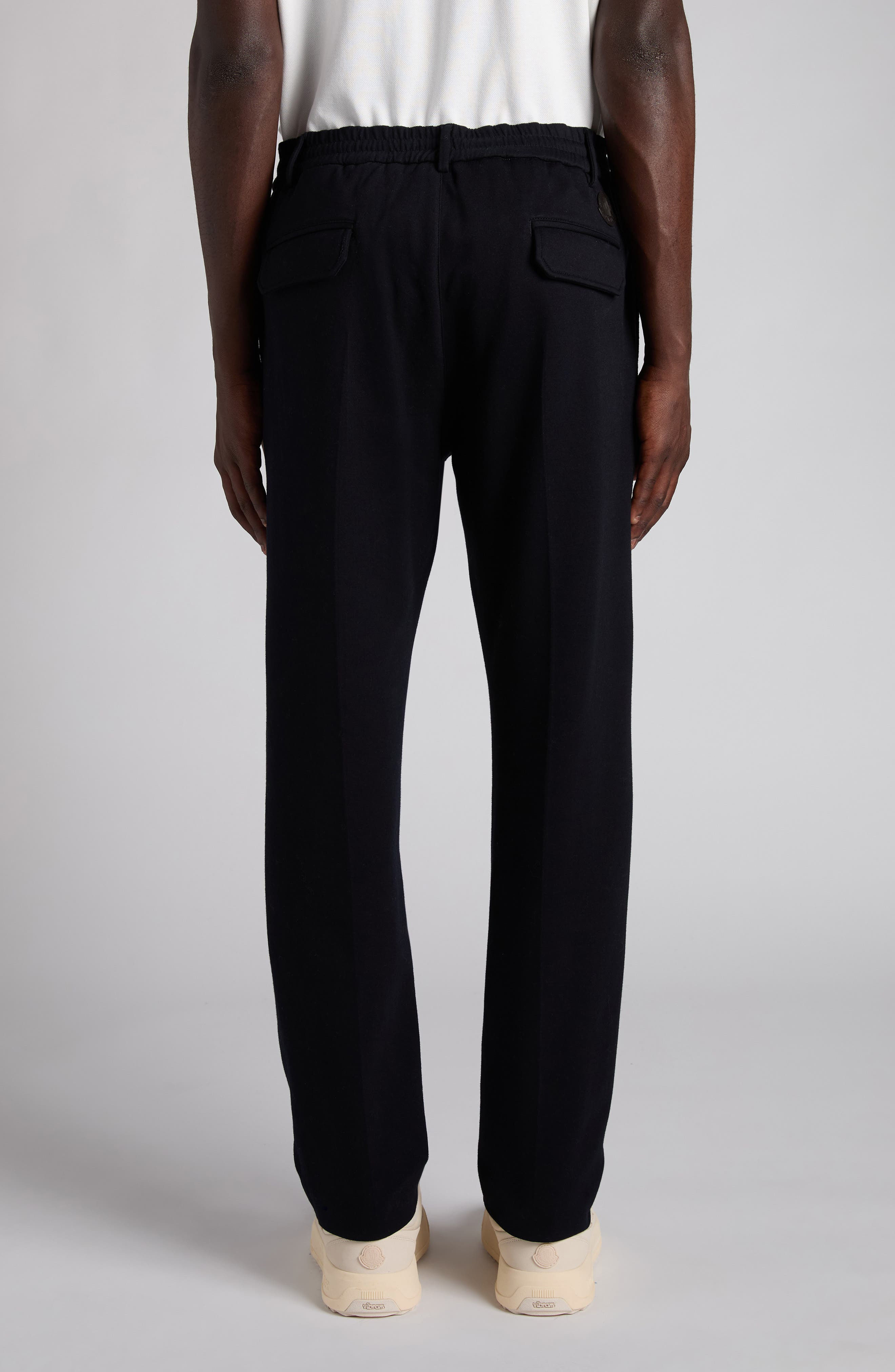 Moncler Tailored Cotton Blend Pants in Night Sky at Nordstrom - 3