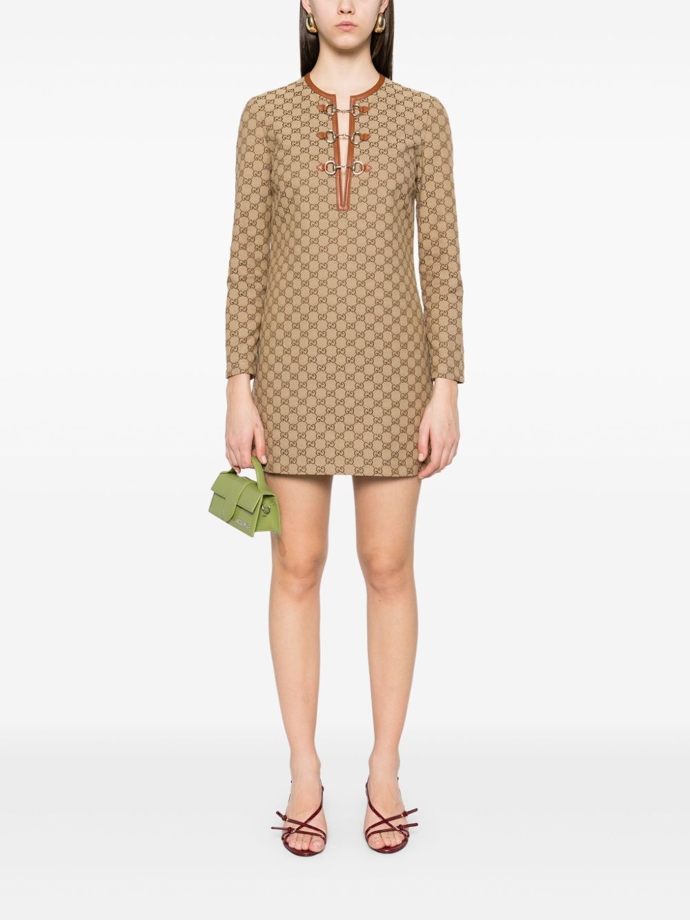 GG-canvas Horsebit-detail mini dress - 2