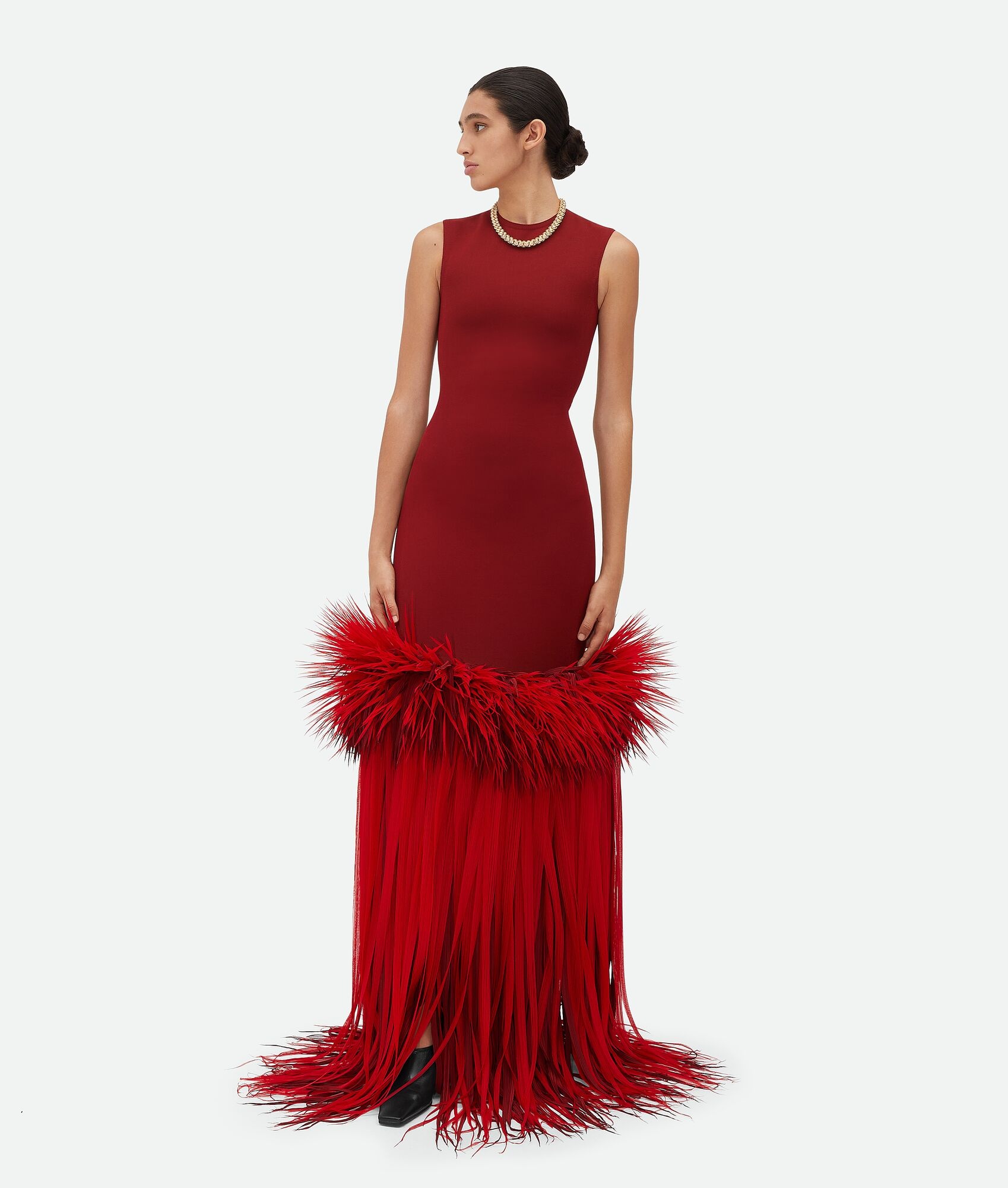 Fluid Viscose Organza Dress - 1