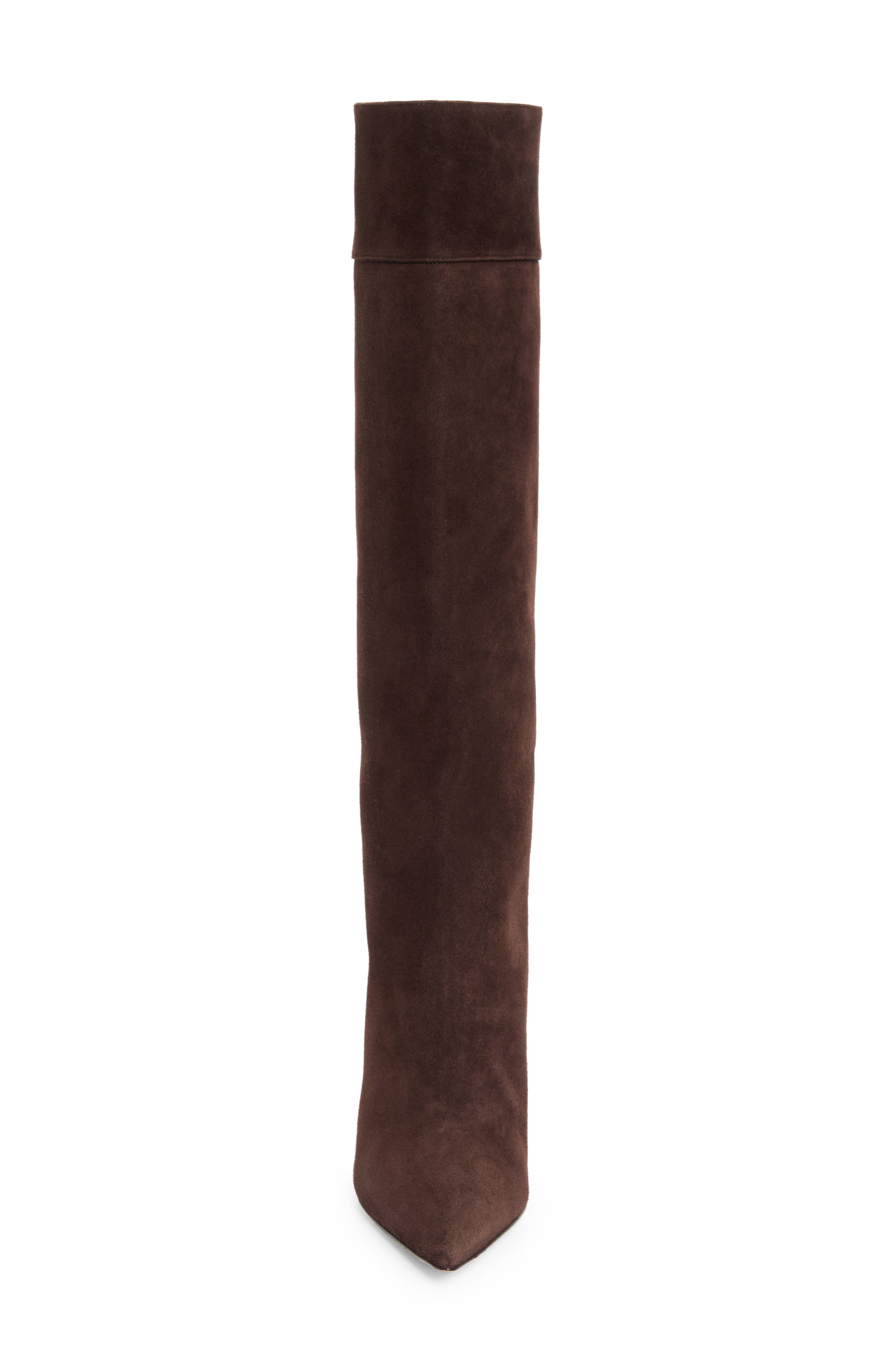 Manolo Blahnik Miralone Pointed Toe Tall Boot in Dark Brown at Nordstrom - 4