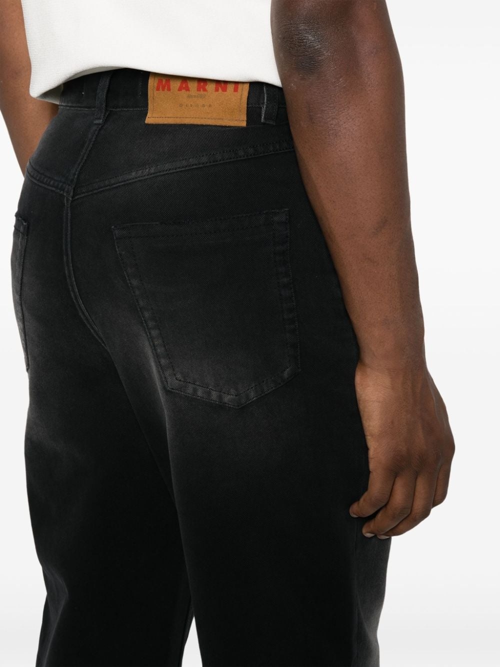 whiskering-effect straight-leg jeans - 5