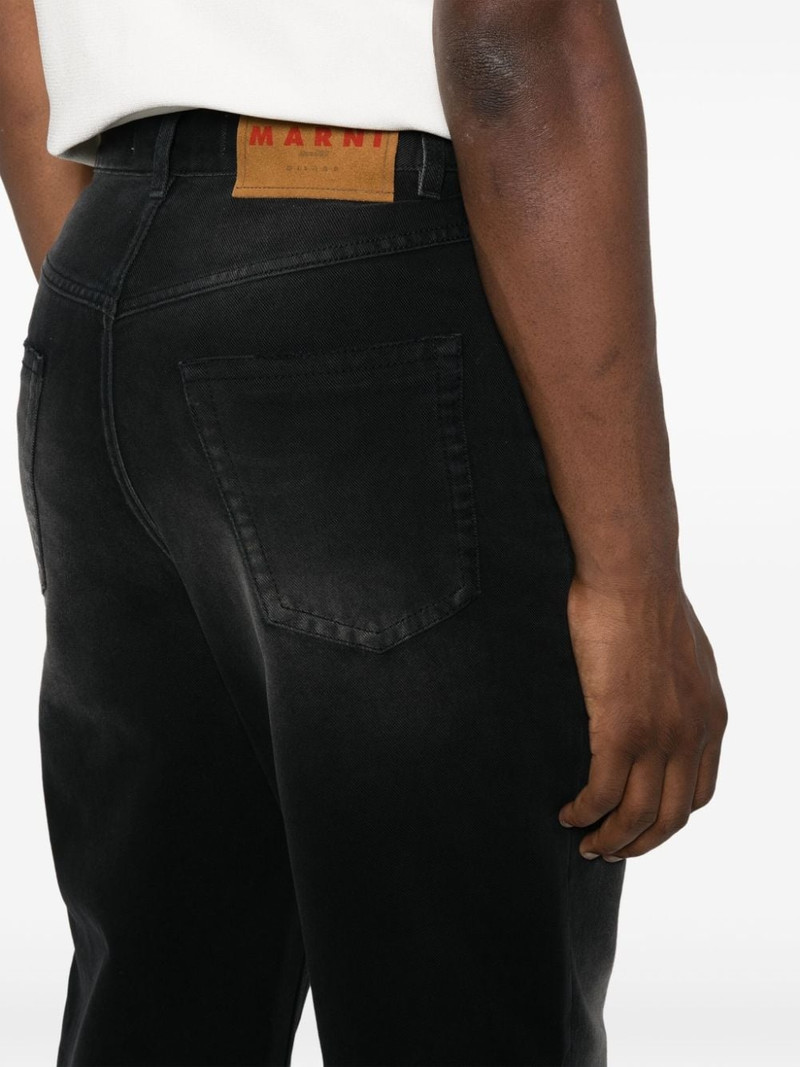 whiskering-effect straight-leg jeans 5