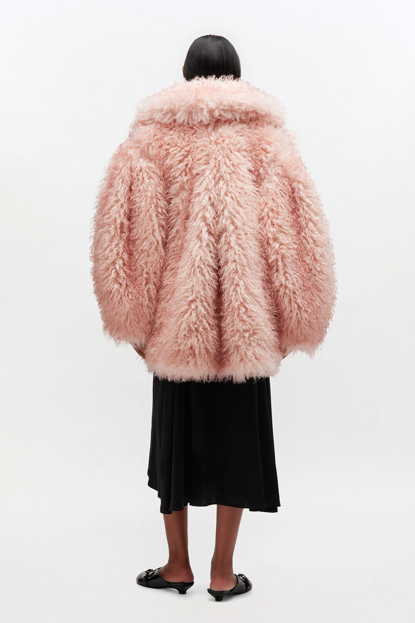 PINK ALTERNATIVE FUR COAT - 3