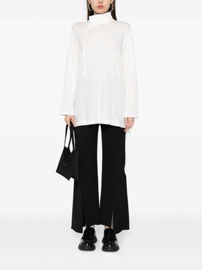 Yohji Yamamoto high-neck cotton blouse outlook