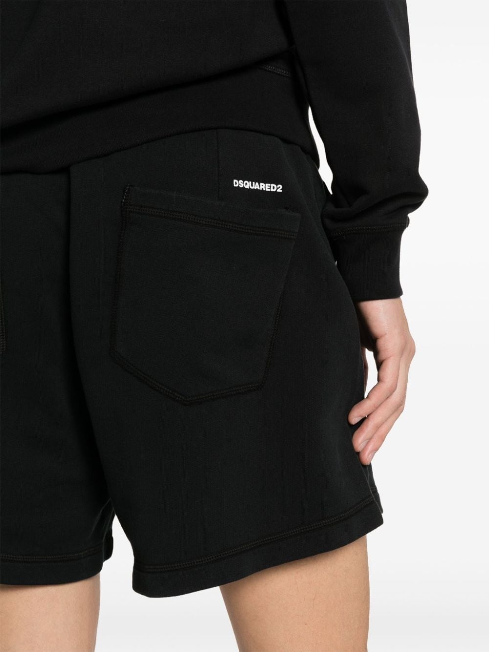 logo-print track shorts - 5