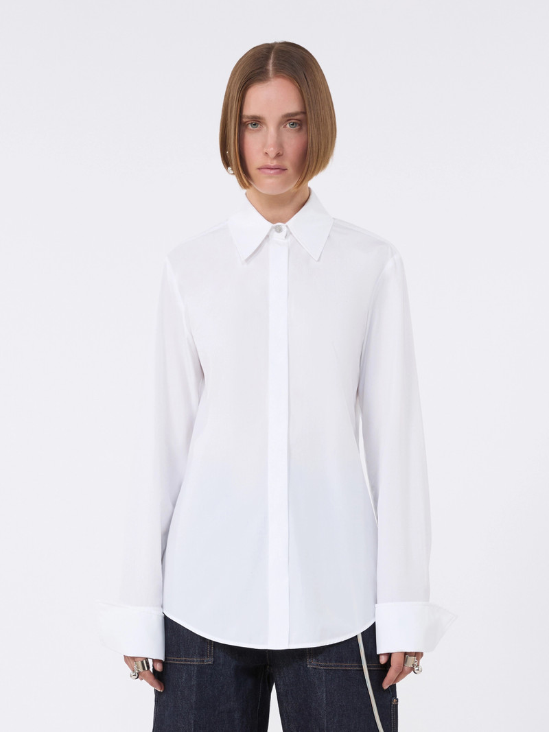 COBEA Cotton poplin shirt - OPTICAL WHITE 3