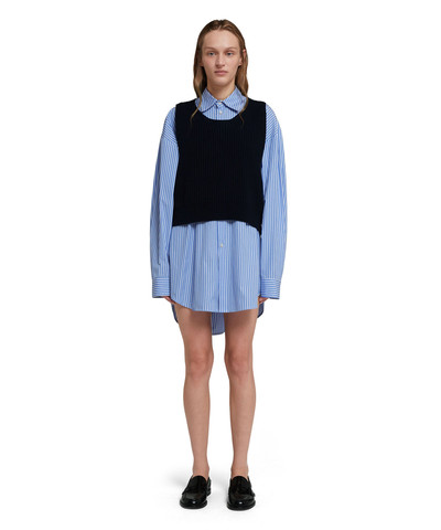 MSGM Poplin dress with English cotton ribbed shirt outlook