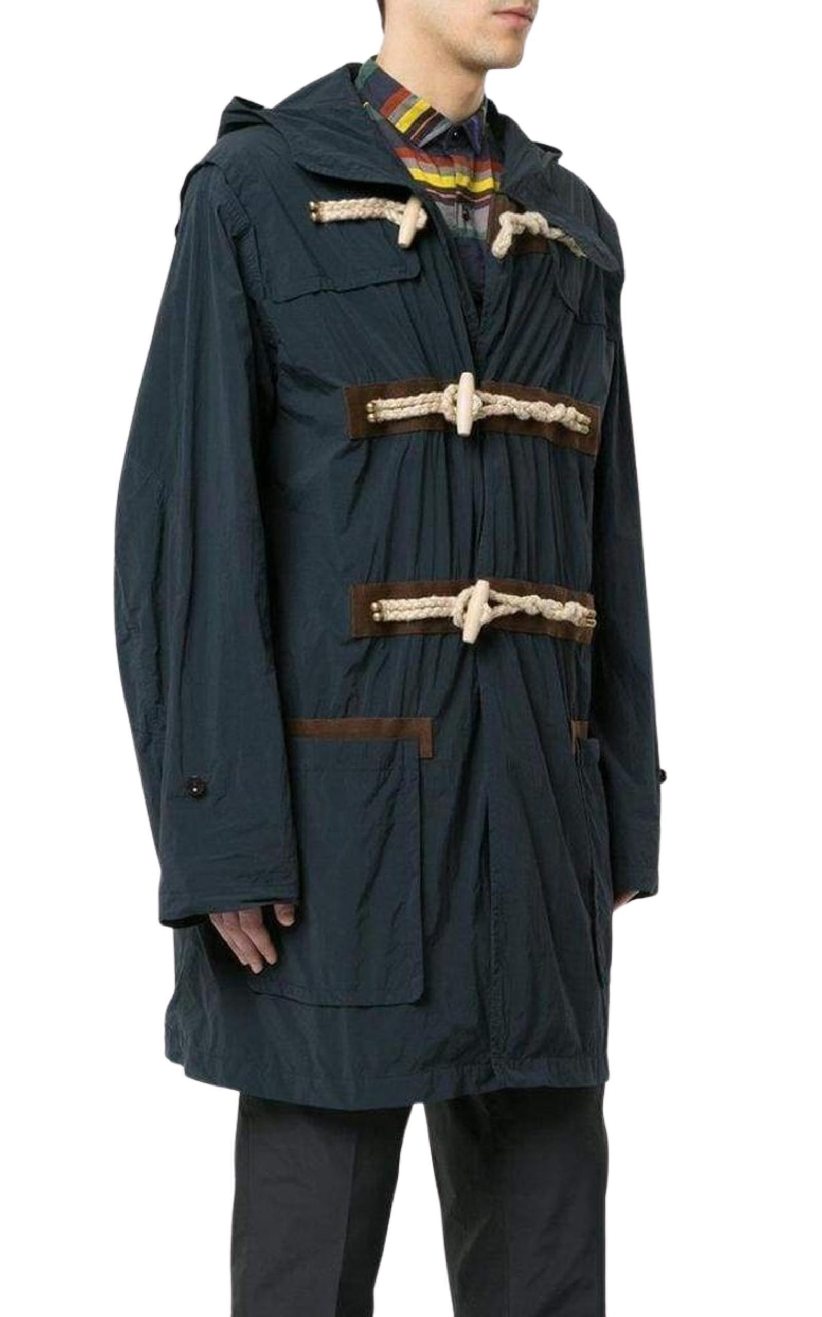 Kolor Blue Oversized Duffle Coat - 2