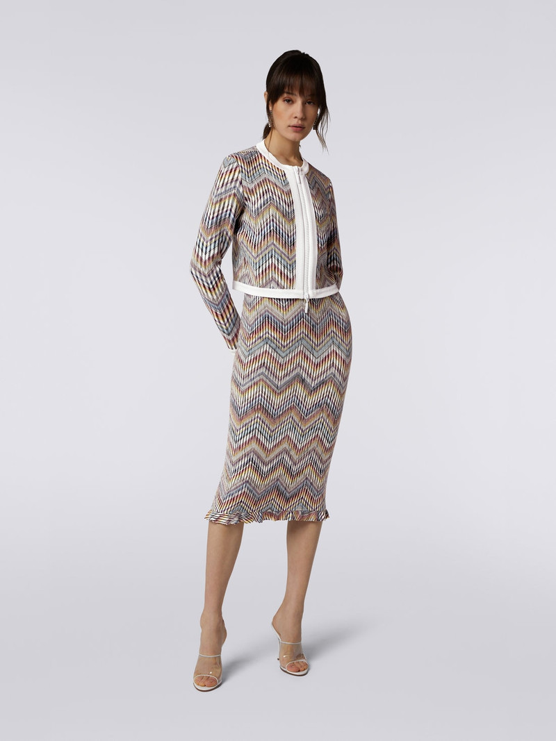 Missoni Cotton and wool knit jacket with zip outlook