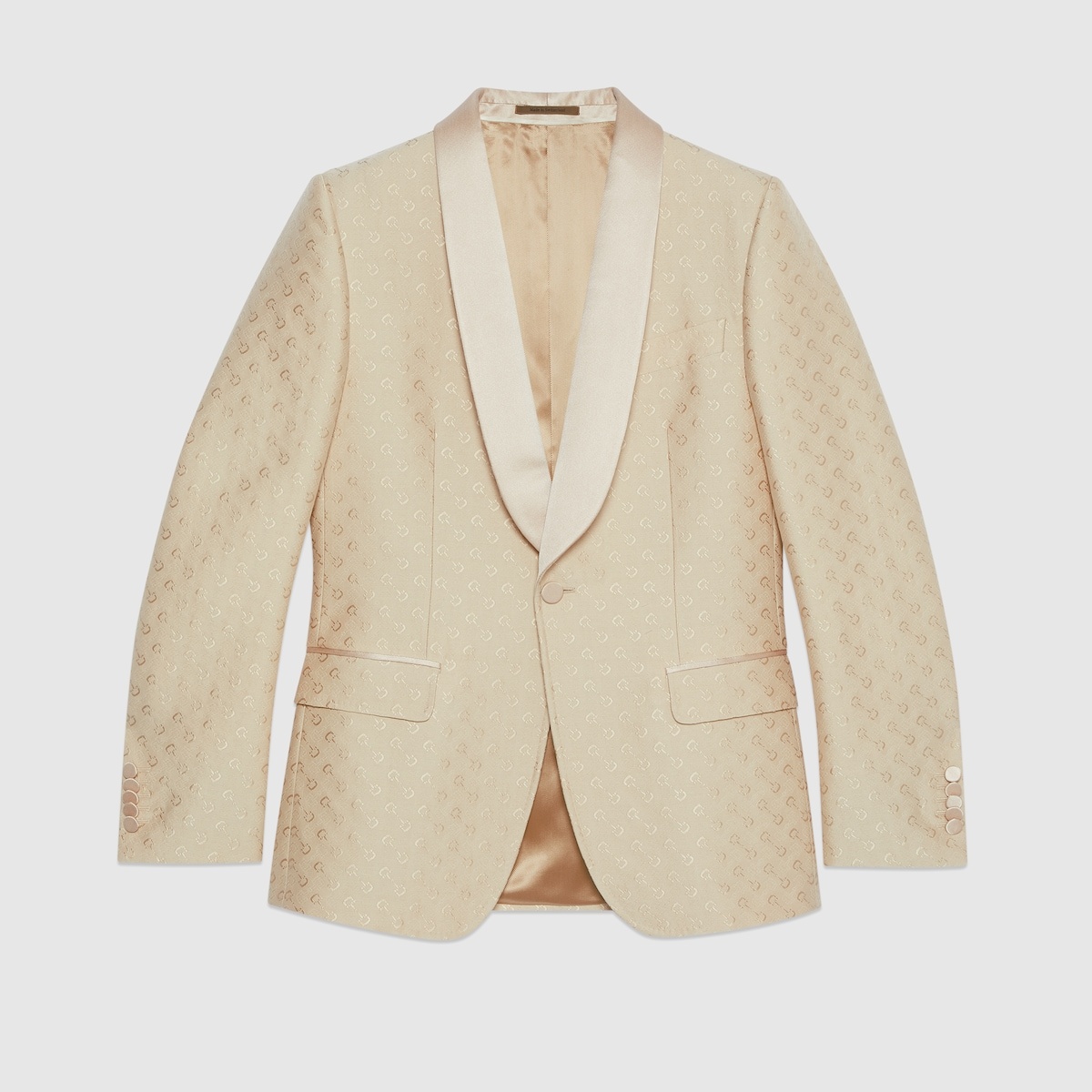 Horsebit wool silk jacquard jacket - 1
