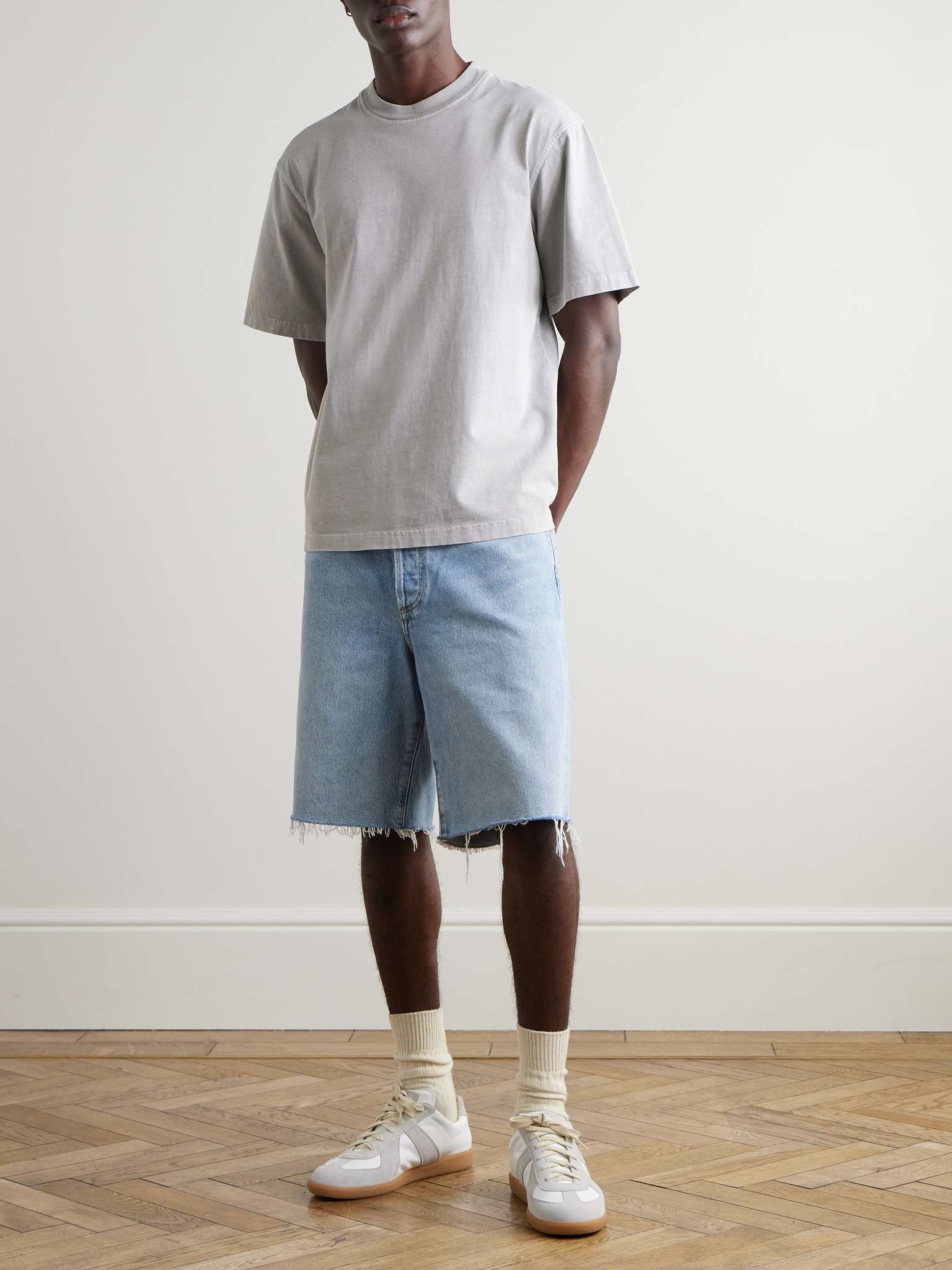 Anson Straight-Leg Frayed Denim Shorts - 2