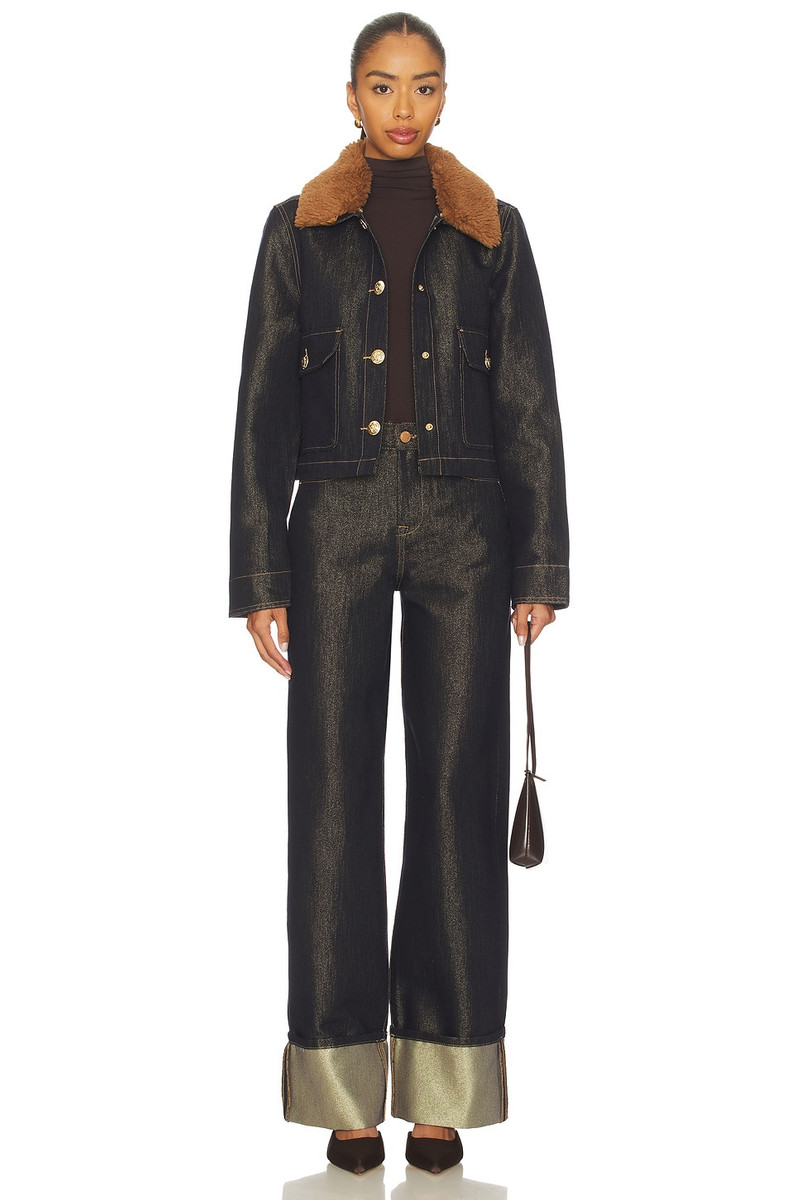 Cuffed Wide Leg Jeans 5