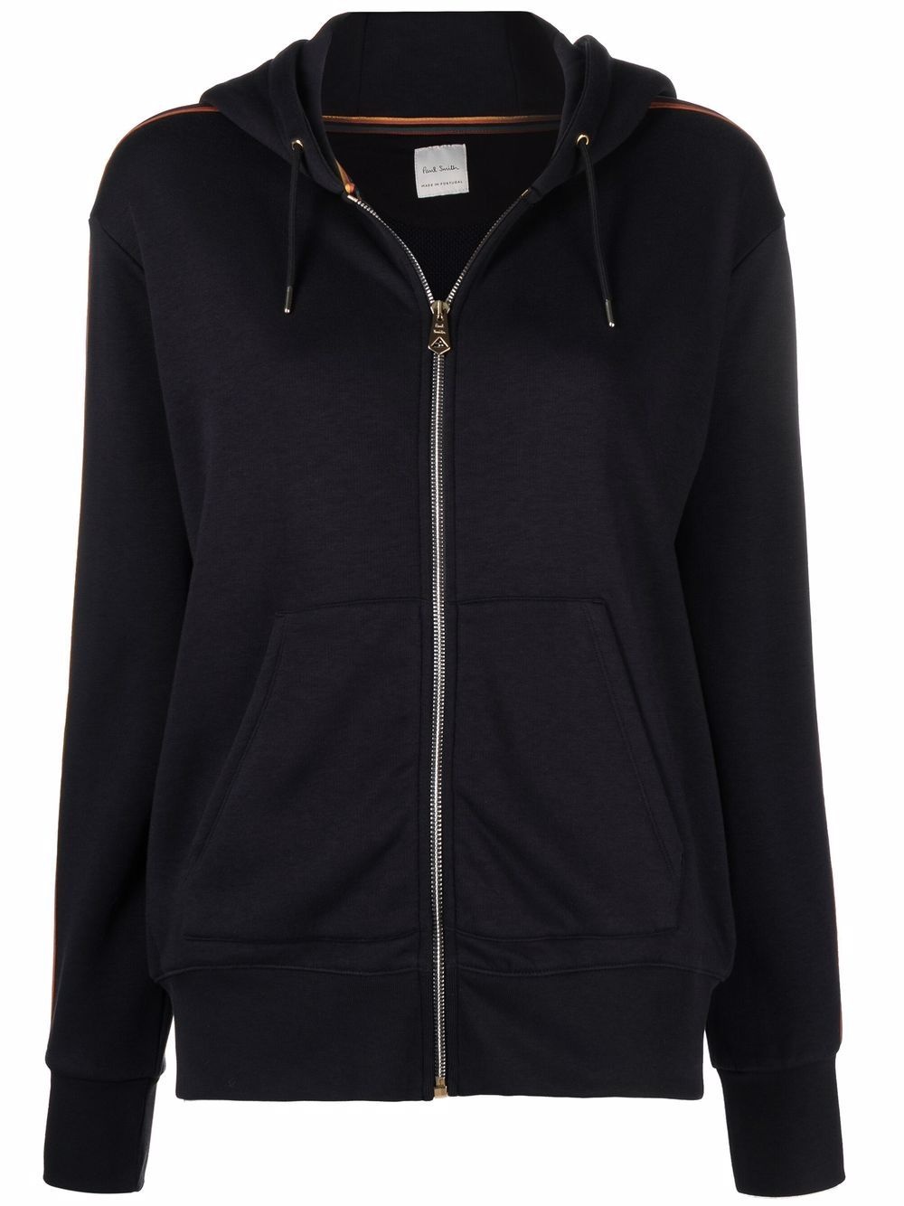 drawstring zip-up hoodie - 1