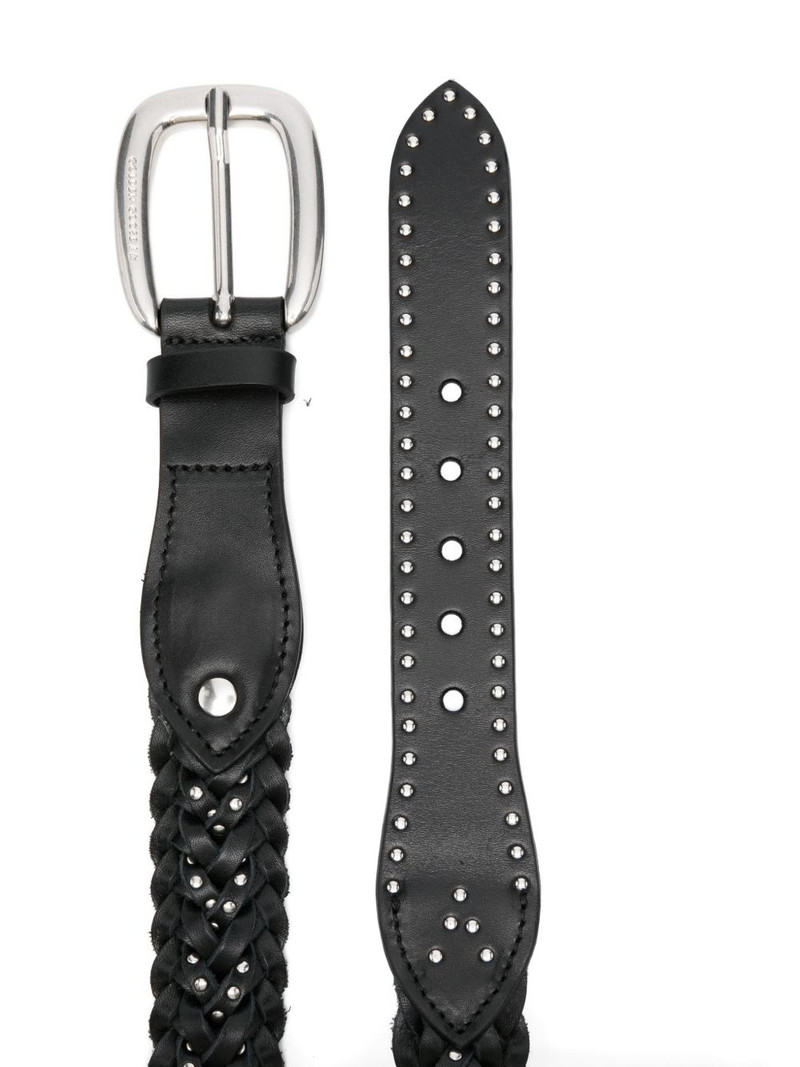 Golden Goose braided studded leather belt outlook