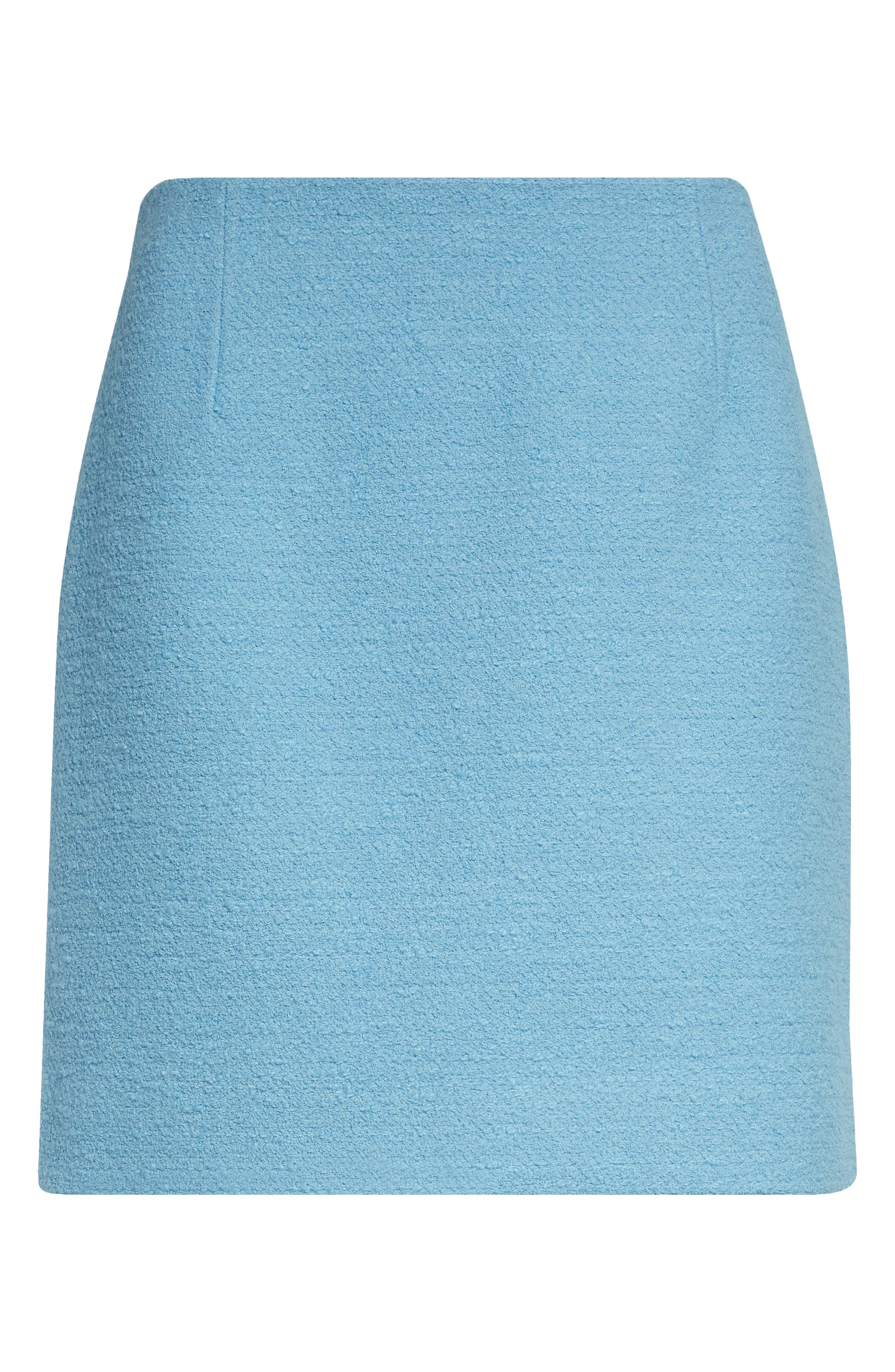 Oscar de la Renta Cotton Blend Tweed Mini Skirt in Baby Blue at Nordstrom - 6