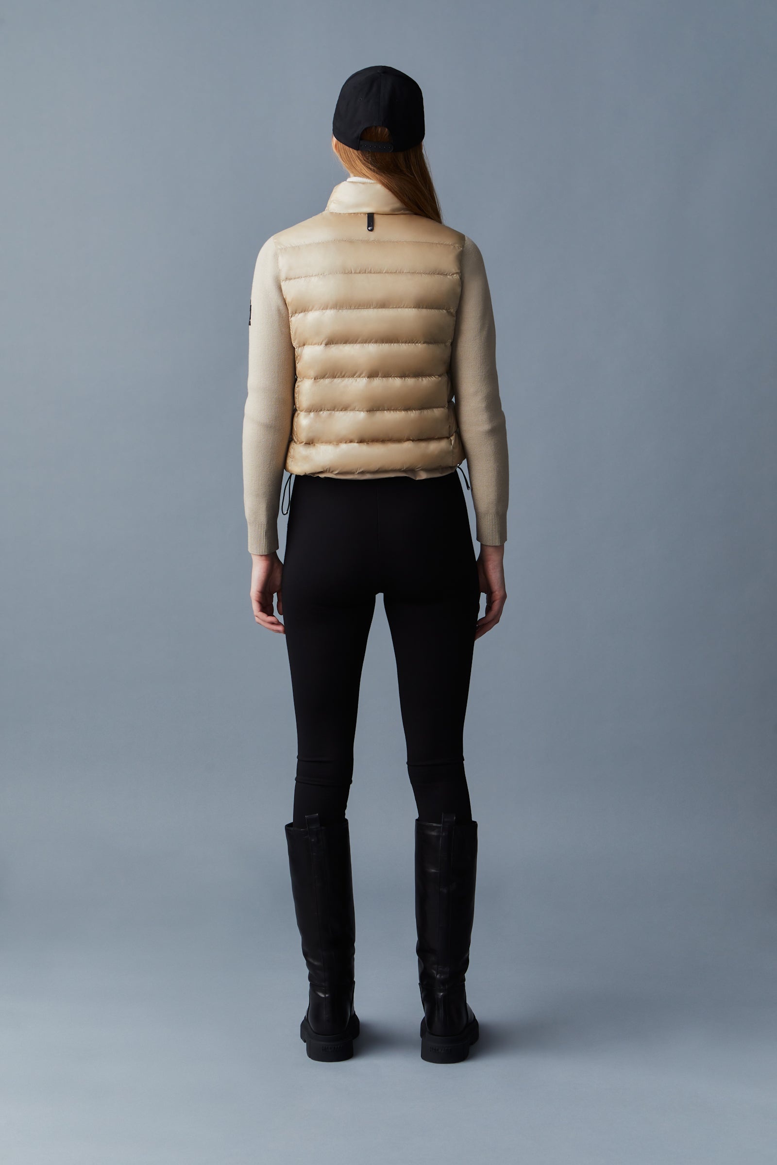 OCEANE Recycled hybrid jacket with rib knit sleeves - 4