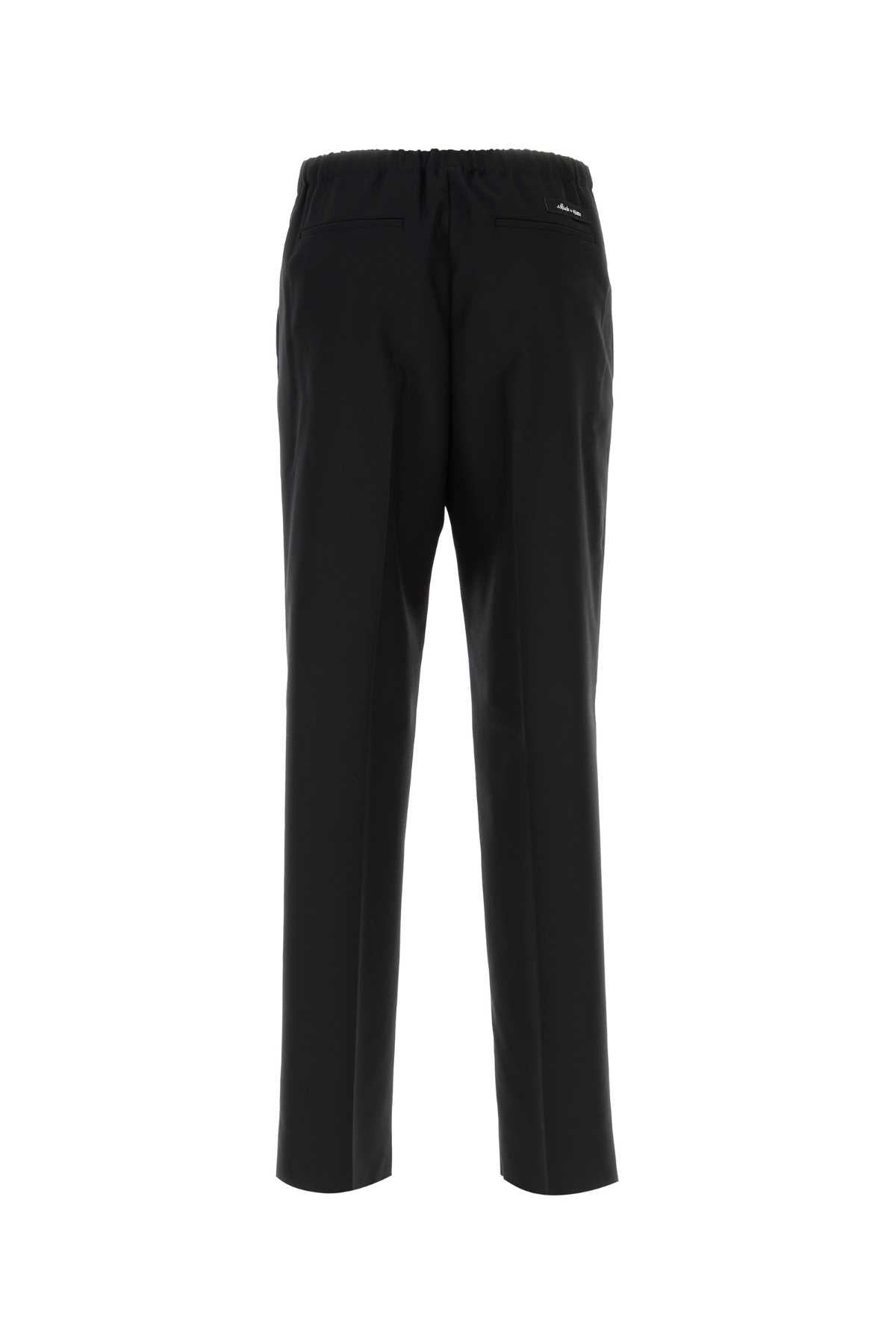 Fendi Men Black Wool Pant - 2
