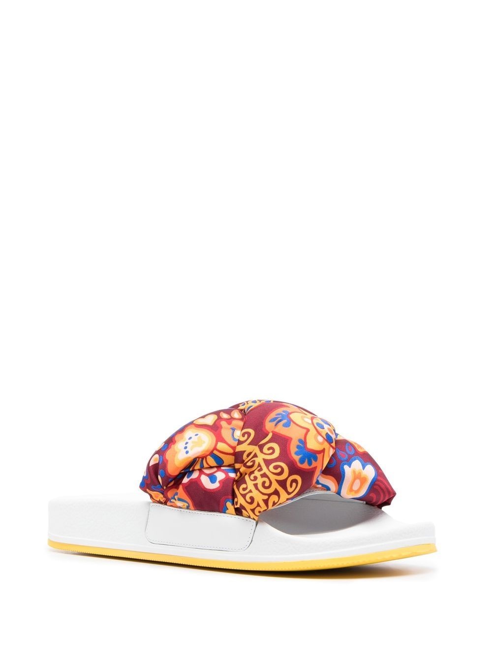 Treccia embroidered slides - 2