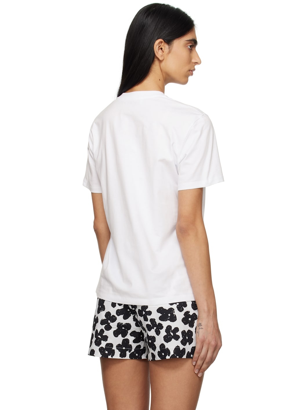 White Cotton Logo T-shirt - 3