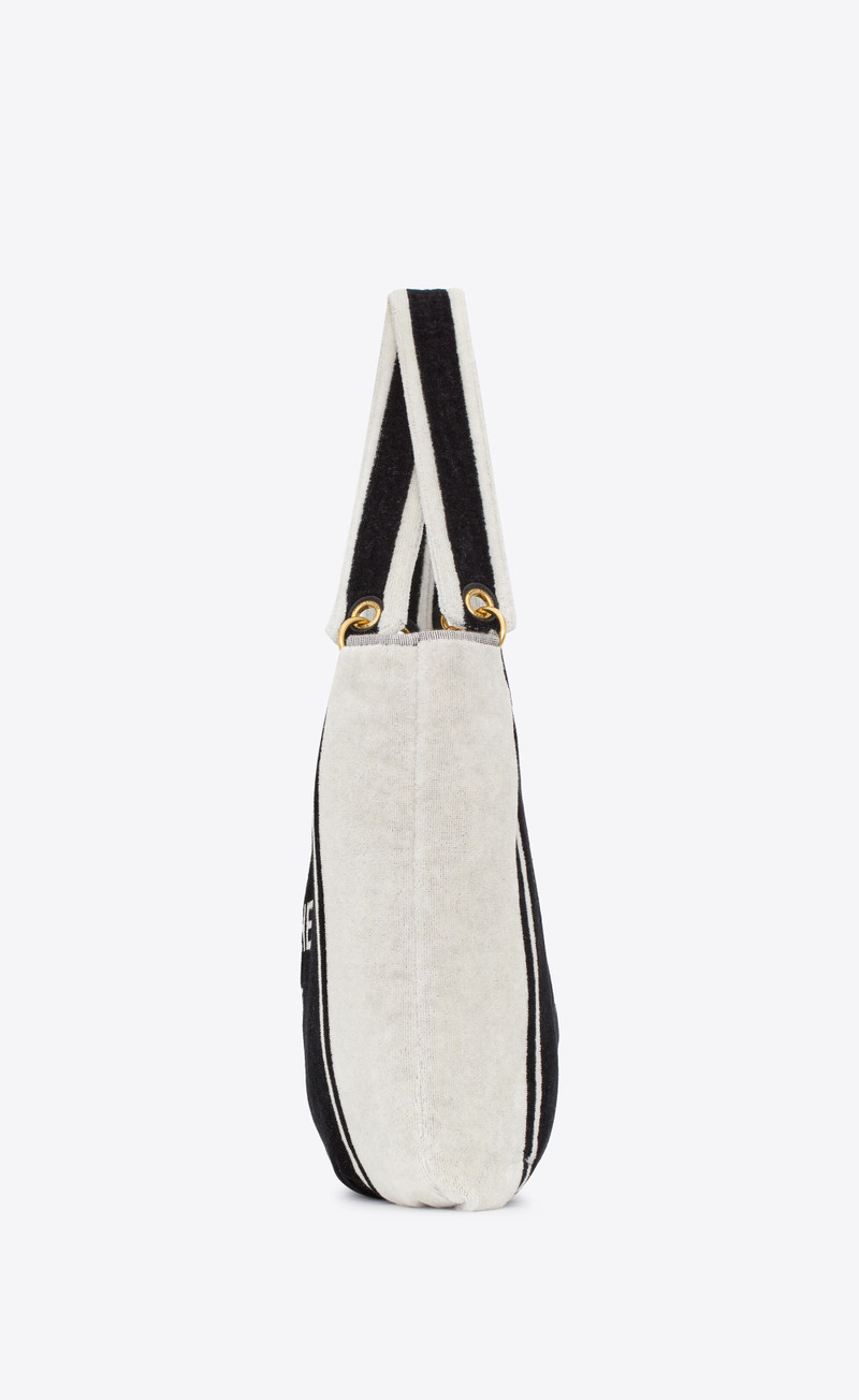 rive gauche towel tote bag in terry cloth 4