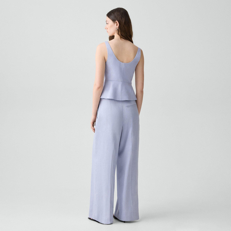 Theory Pleated Wide-Leg Pant in Linen-Viscose outlook