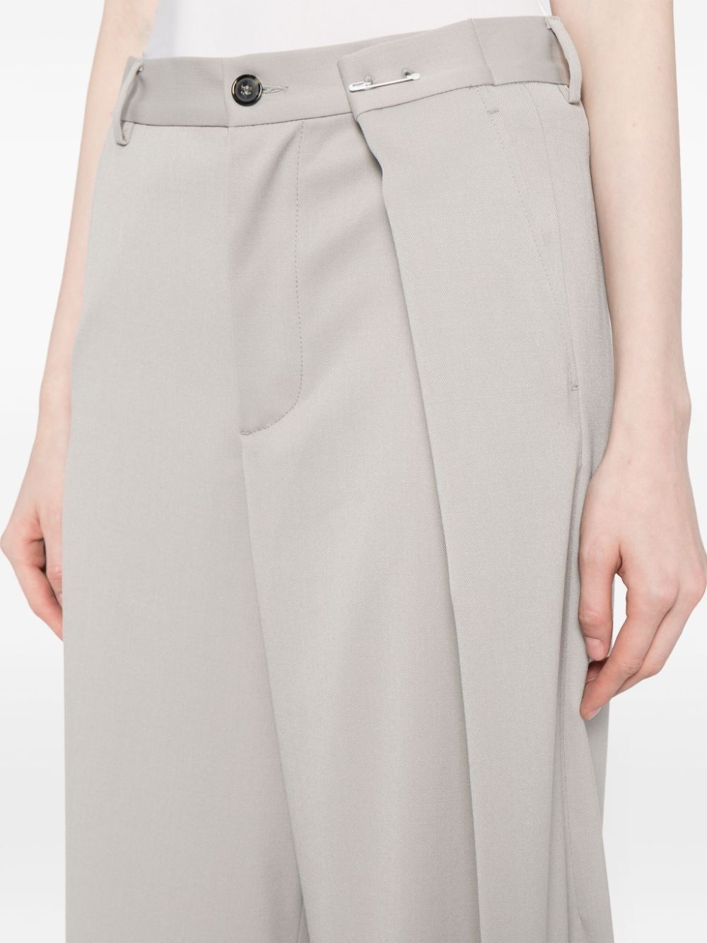 pleated cropped trousers - 5