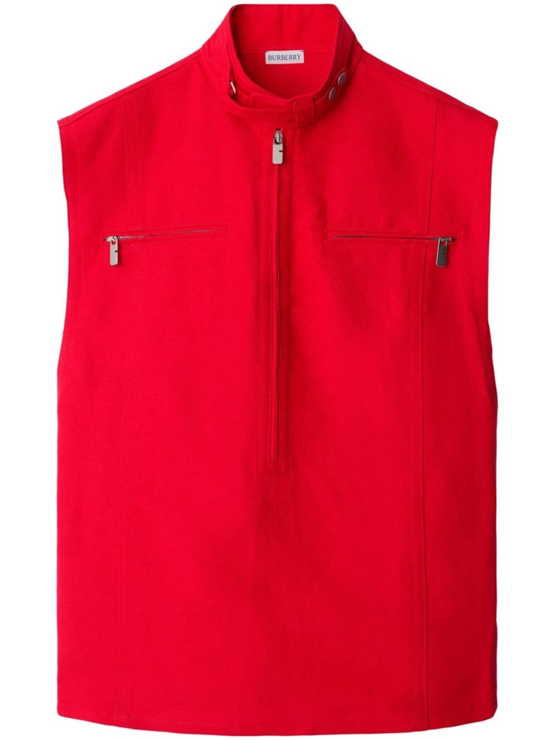 half-zip canvas tank top 1