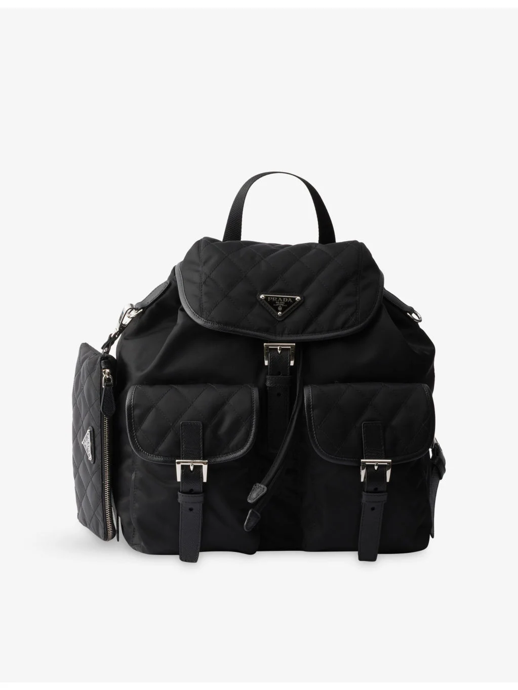 Medium Quilted Re-Nylon Backpack - 1