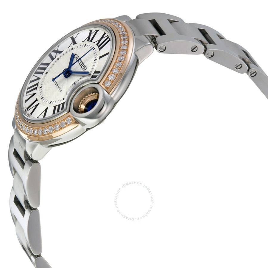 Cartier Ballon Bleu Silver Dial Stainless Steel Diamond Ladies Watch WE902080 - 2