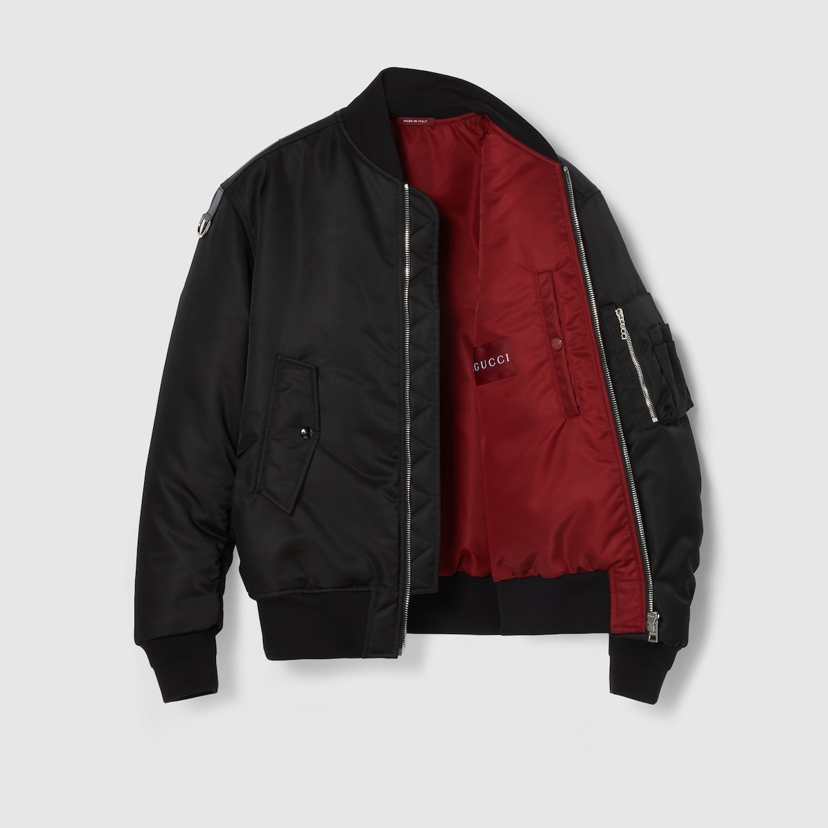Nylon twill bomber jacket - 8