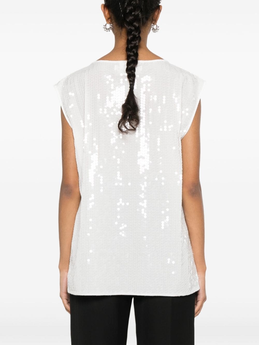 sequin-embellished top - 4