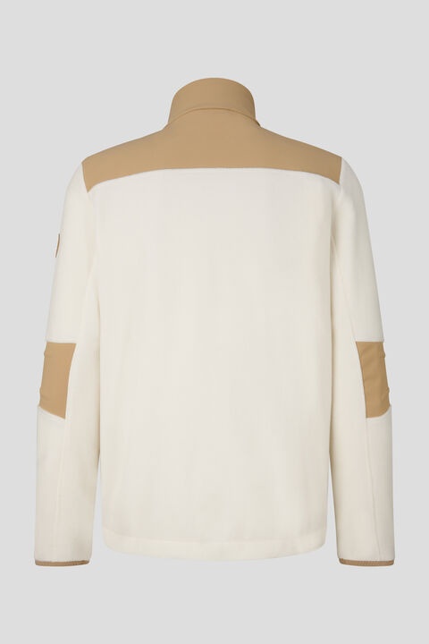 Neal Fleece jacket in Off-white/Camel - 2