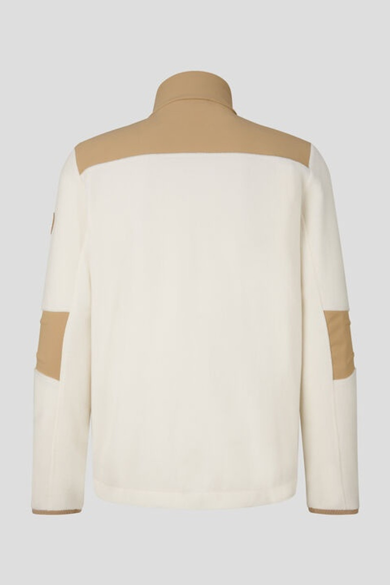 BOGNER Neal Fleece jacket in Off-white/Camel outlook