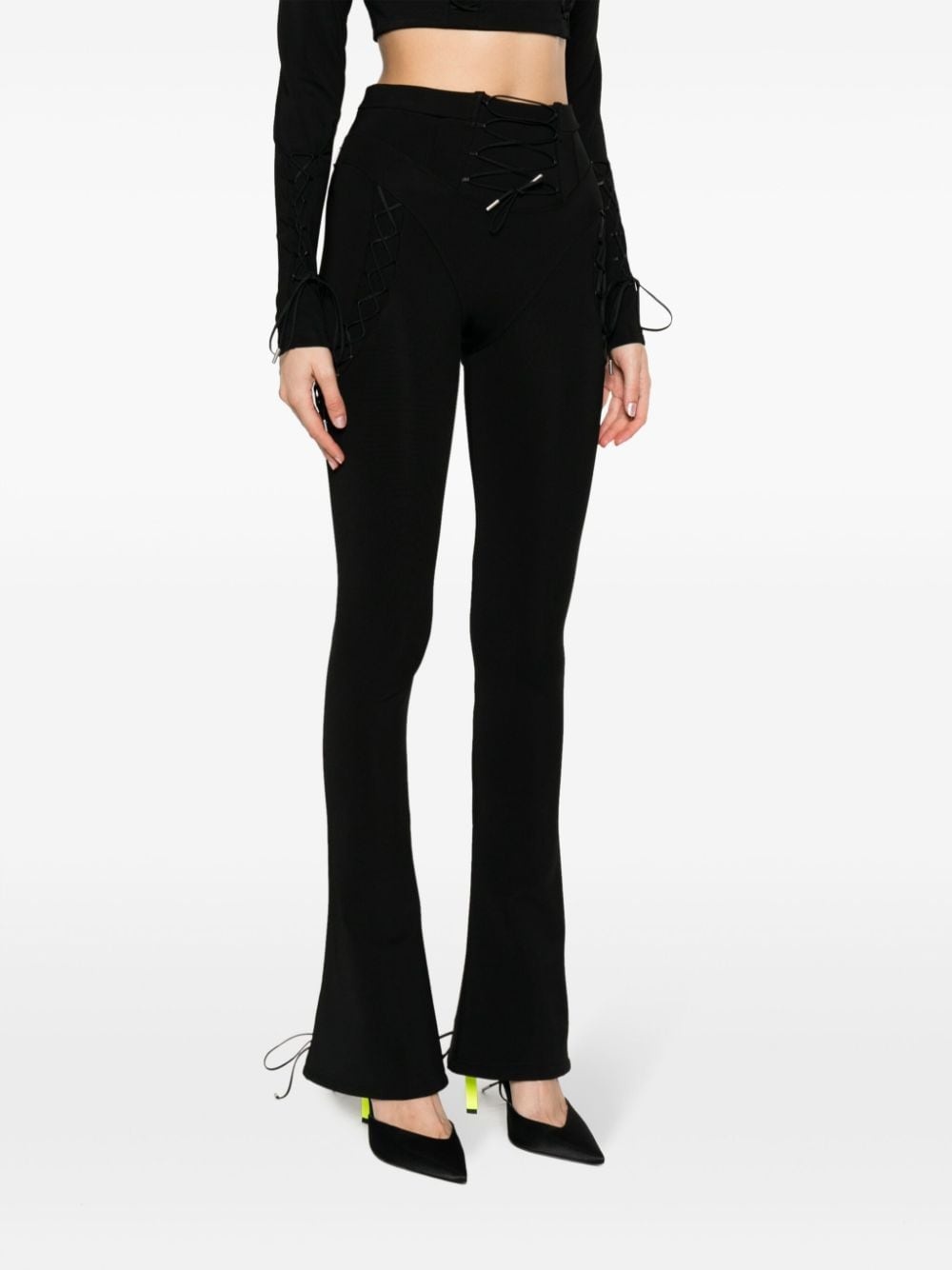 logo-print lace-up leggings - 3