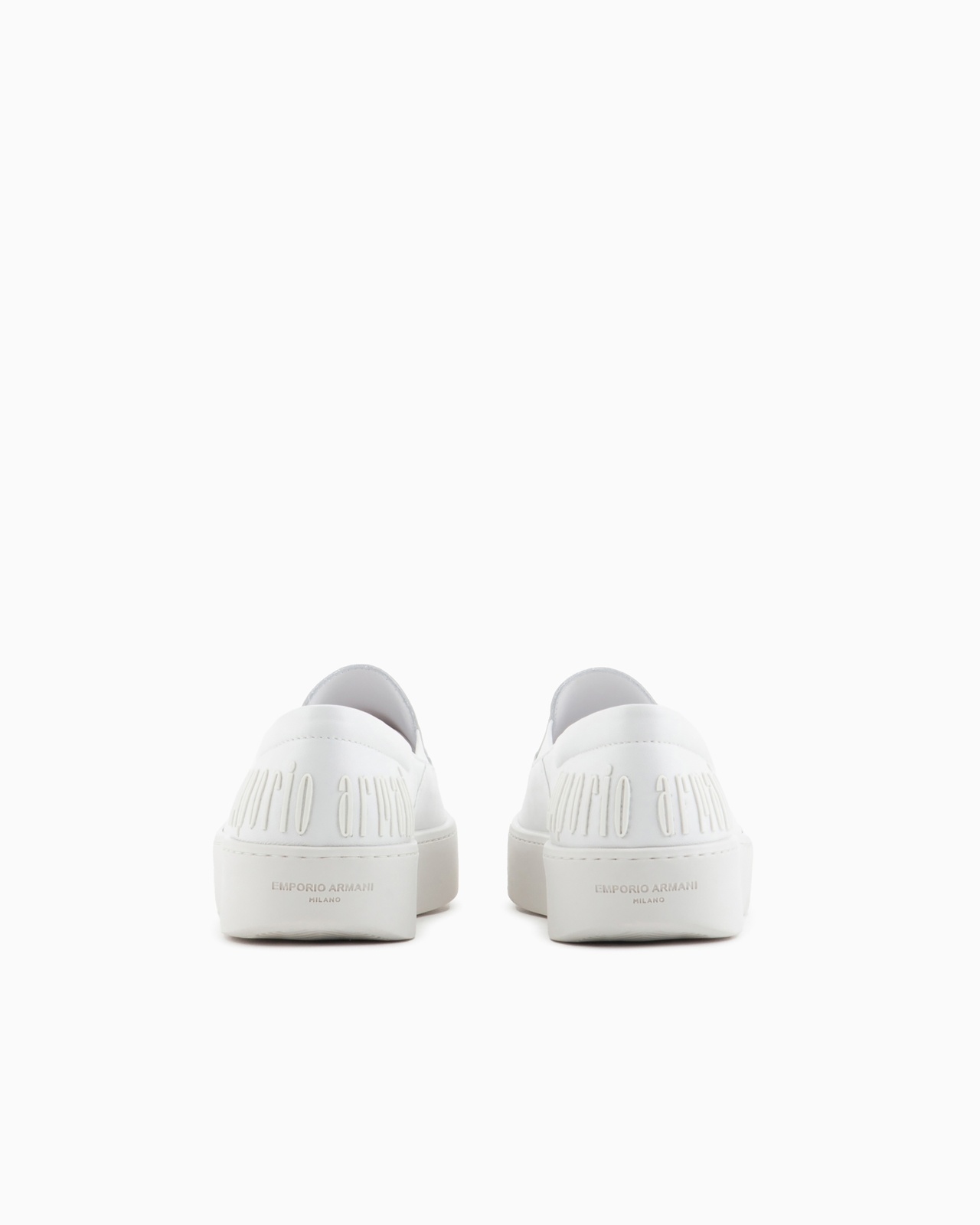 NAPPA-LEATHER SLIP-ONS WITH ICON GRAPHIC DESIGN LOGO - 4