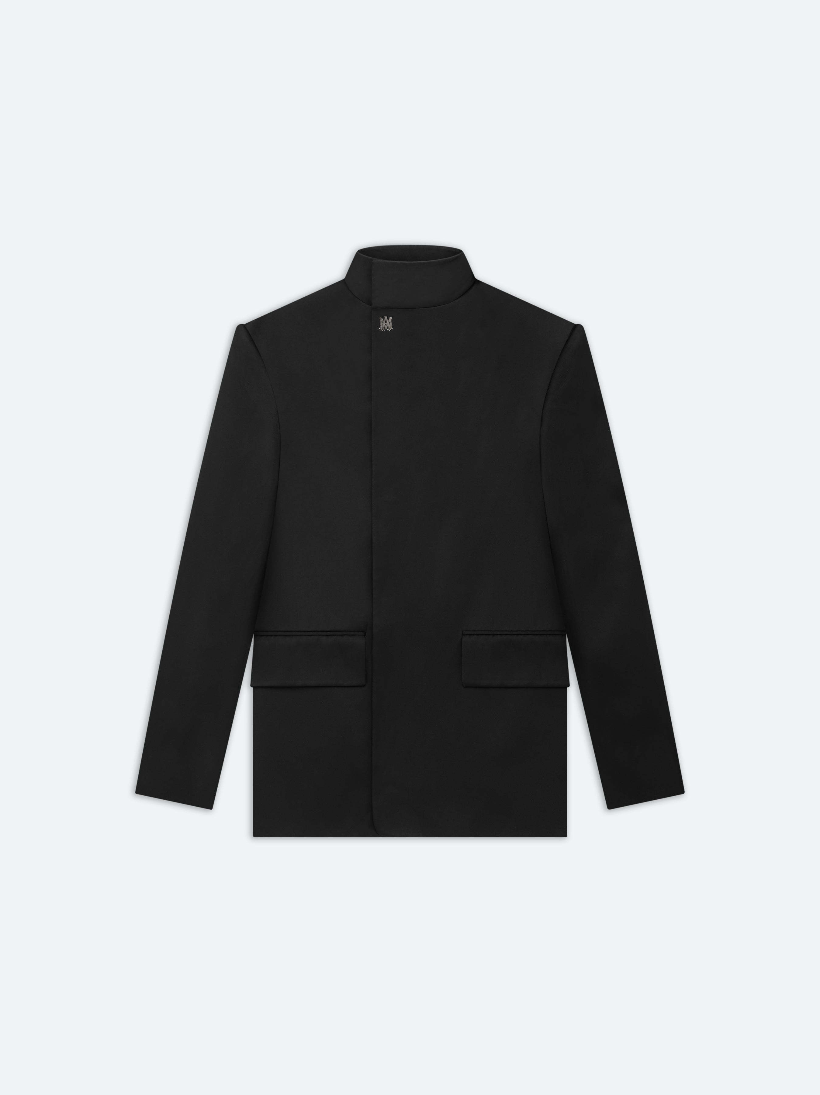 DOUBLE BREASTED STAND COLLAR BLAZER - 1
