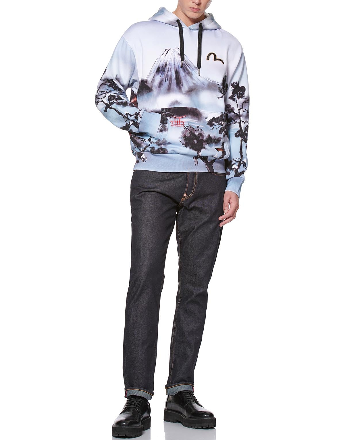 Allover Mountain and Taka Print Hoodie - 5