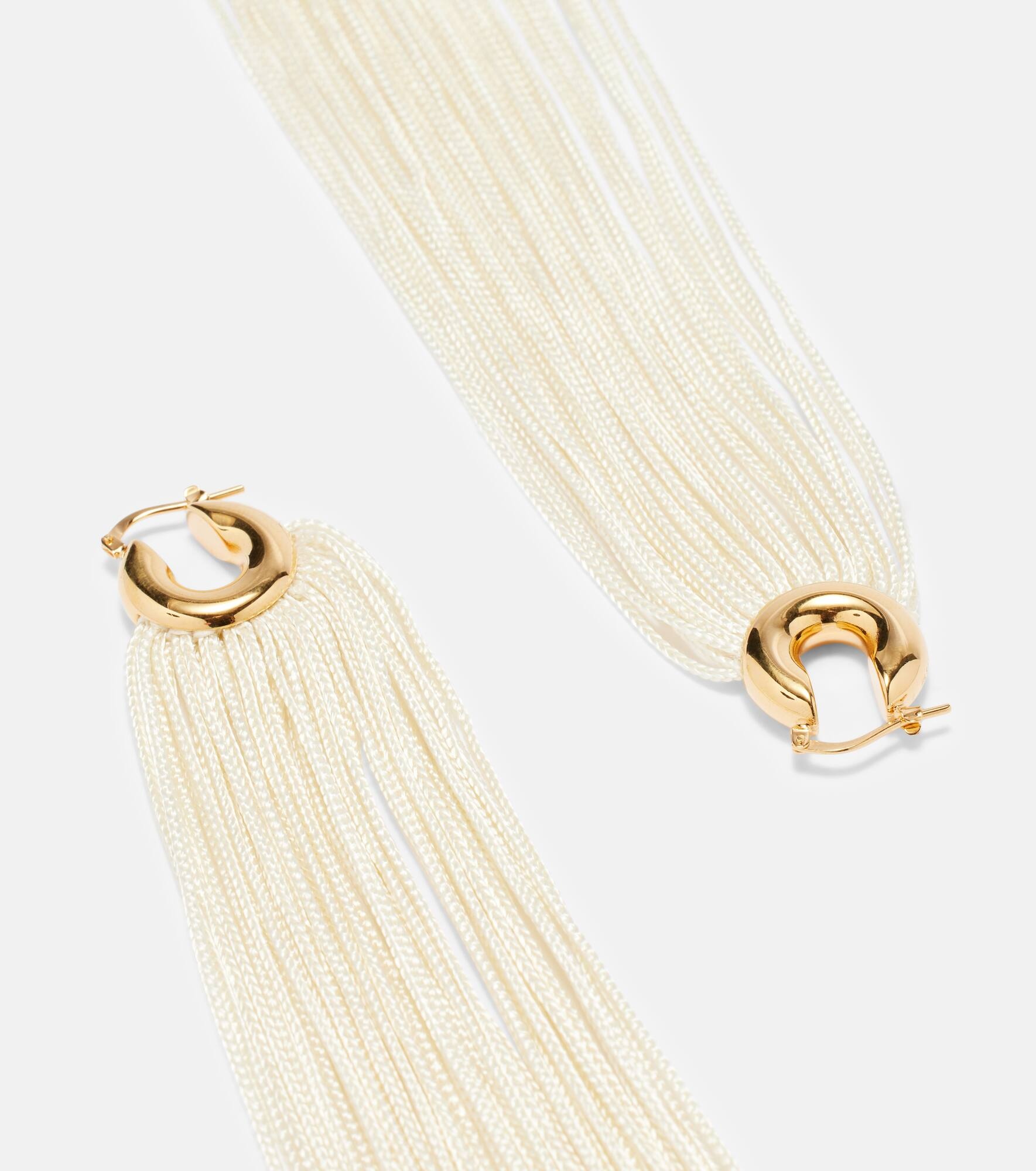 Fringed hoop earrings - 4